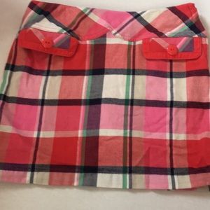 Gymboree Plaid Skort Size 8 Pink Red Blue
